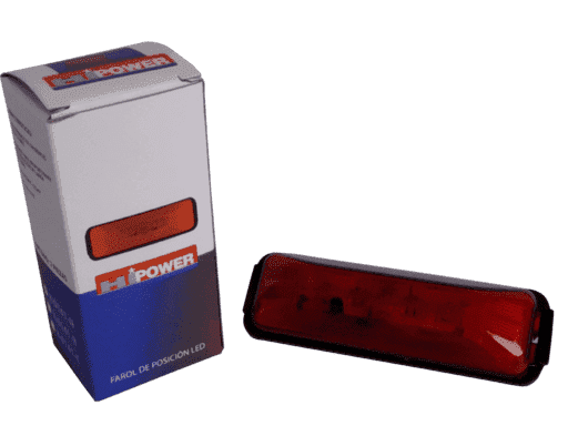 FAROL DE POSICION 12/24V 4 LED - ROJO TAMAÑO 3,8¨