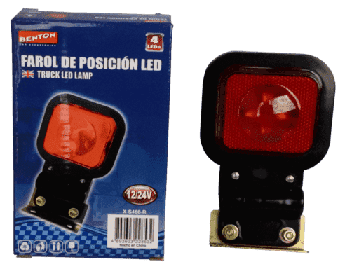 FAROL DE POSICION LED CON SOPORTE - 4 LED - ROJO