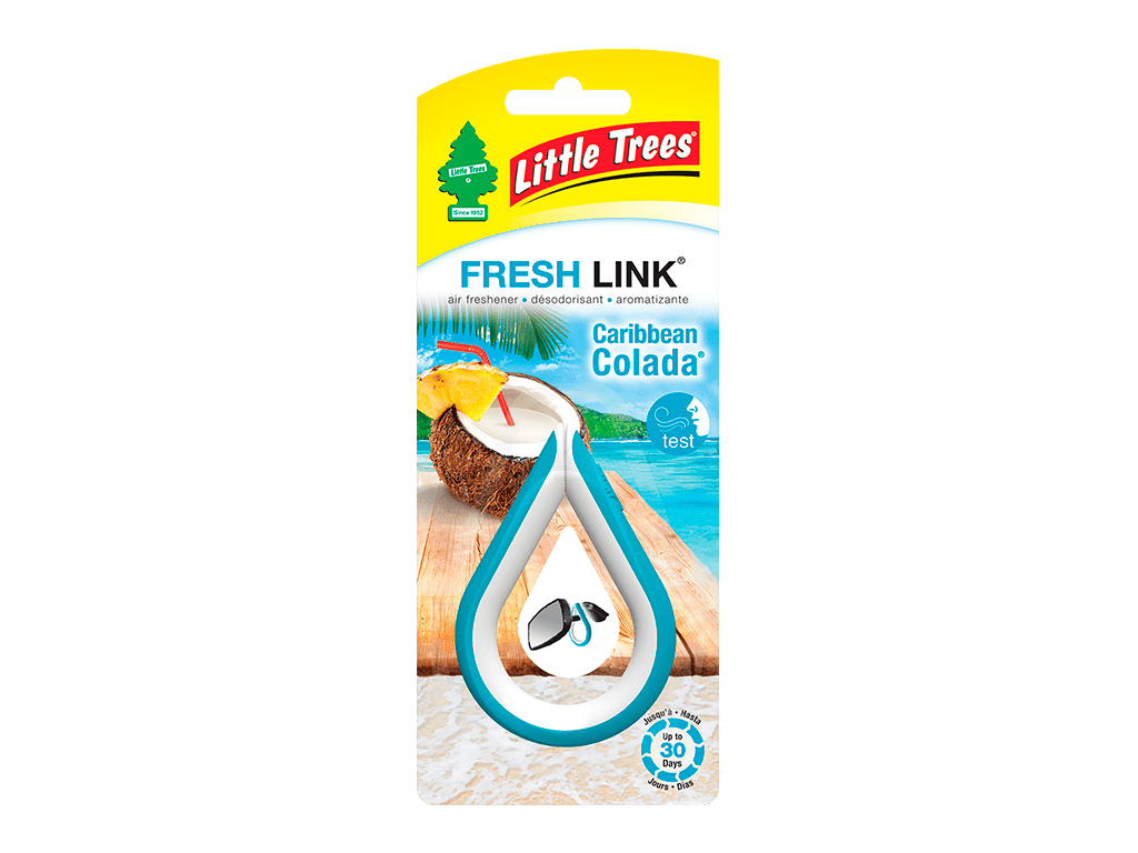 LITTLE TREES FRESH LINK - CARIBBEAN COLADA / MADE IN U.S.A.