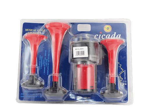 BOCINA DE 3 CORNETAS CON COMPRESOR 12V