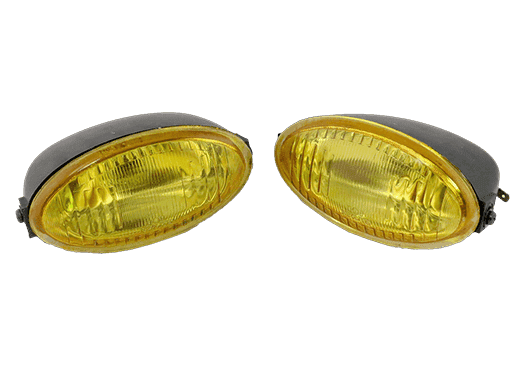 FAROS DE YODO H3 12V 55W 148mm x 73mm - AMARILLO - SET DE 2 PIEZAS