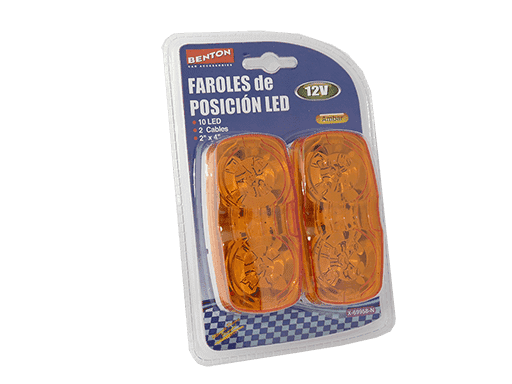 FAROL LATERAL LED (F5) 4´´ x 2´´ AMBAR