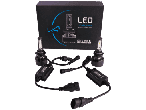 LED KIT DE 2 AMPOLLETAS CON VENTILADOR H4 Q4 LED COREANO CON BALLAST / 26W / DC 9-32V / COLOR 6000K / 4500LM / VIDA 30000 HORAS / IP65