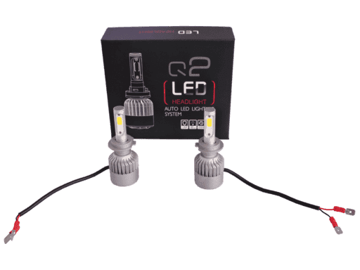 LED KIT DE 2 AMPOLLETAS CON VENTILADOR H7 Q2 SIN BALLAST / 36W / DC 8-24V / COLOR 6000K / 4000LM / VIDA 30000 HORAS / IP65