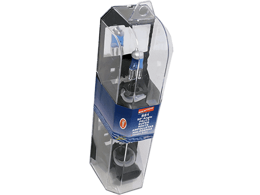 SET DE 2 AMPOLLETAS 881 12v 27w H27 90º Angle PGJ13 SUPER WHITE - CERTIFICACION E4, VIDRIO DE CUARZO