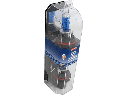 SET DE 2 AMPOLLETAS 9004 12v 65/45w P29T SUPER WHITE - CERTIFICACION E4, VIDRIO DE CUARZO