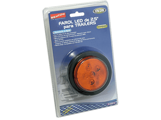 FAROL 6 LED 12V/24V AMBER DIAMETRO 2,5´´ - 12V/24V MULTIVOLTAJE 