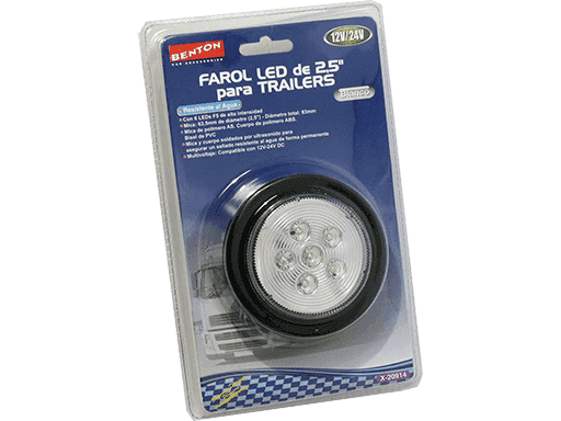 FAROL 6 LED 12V/24V BLANCO DIAMETRO 2,5´´ - 12V/24V MULTIVOLTAJE 