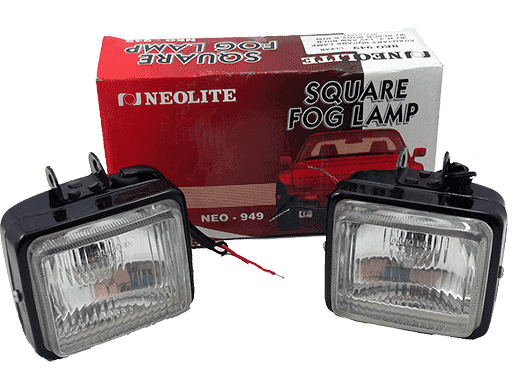FAROS DE YODO RECTANGULAR H3 12V 55W 95mm x 80mm - BLANCO - SET DE 2 PIEZAS