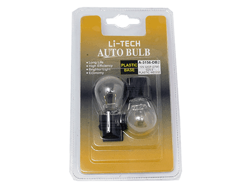 12V 32CP (27w) S25 PLASTIC BASE DE VIDRIO