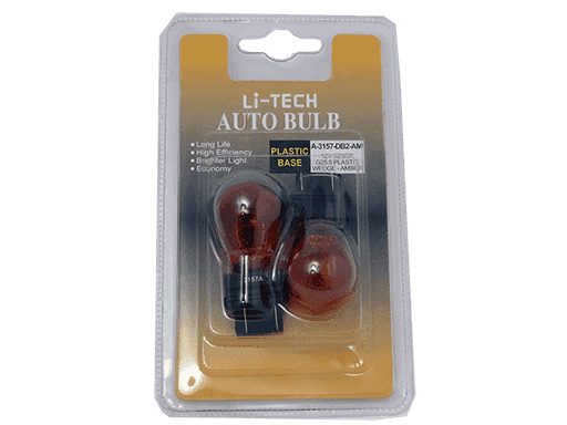 12V 32/3CP S25 PLASTIC BASE DE VIDRIO - AMBAR