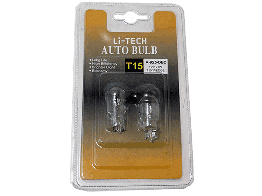 12V 21W T15 BASE DE VIDRIO