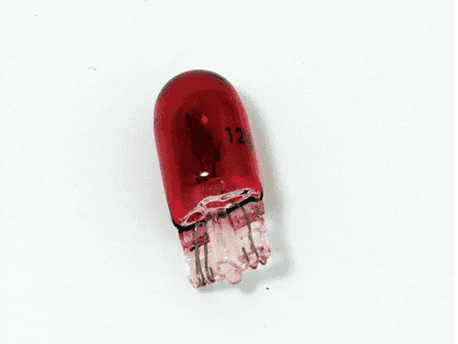 12V 5W T10 BASE DE VIDRIO (W2.1 X 9.5D) ROJO