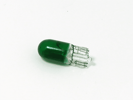12V 5W T10 BASE DE VIDRIO (W2.1 X 9.5D) VERDE