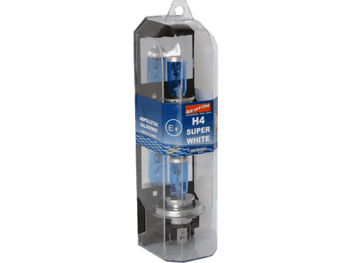 SET DE 2 AMPOLLETASH4 24v 75/70w P43T SUPER WHITE - CERTIFICACION E4, VIDRIO DE CUARZO