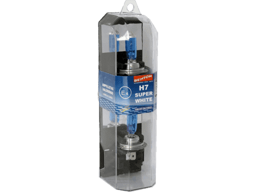 SET DE 2 AMPOLLETASH7 24v 100w PX26D SUPER WHITE - CERTIFICACION E4, VIDRIO DE CUARZO
