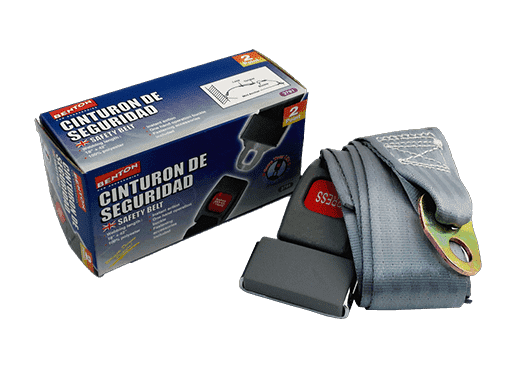CINTURON DE SEGURIDAD 2 PUNTOS - GRIS
