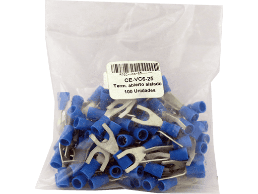 TERMINAL ABIERTO CON AISLACION PARA CABLES 14-16 AWG - 6.4mm - 1/4¨