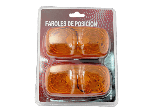 FAROL DE POSICION UNIVERSAL 2´´ x 4´´ CON APOLLETA #158 - NARANJO