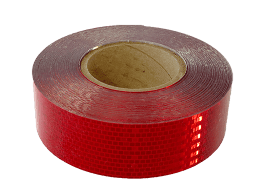 CINTA RETRORREFLECTIVA ROJO 2´´ x 45.7 MTS - CUMPLE NORMA DOT-C3