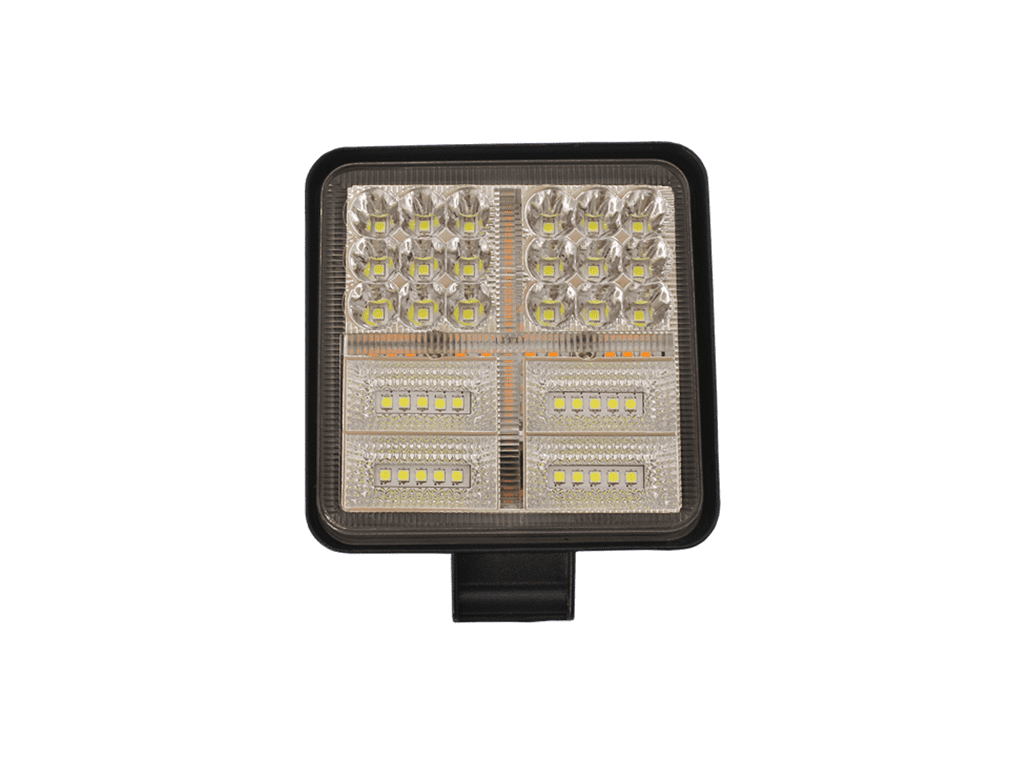 FARO DE TRABAJO CUADRADO 59 LED 10-30V 177W DRL Y FLASH IP67 10 X 10 X 3,4 CM