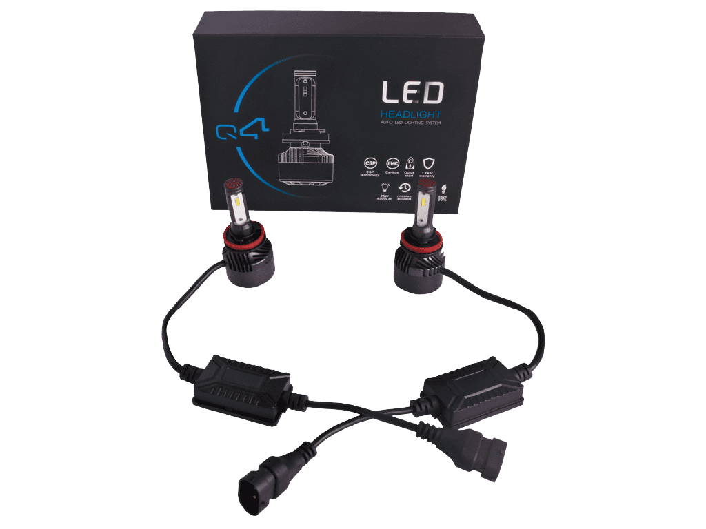 LED KIT DE 2 AMPOLLETAS CON VENTILADOR 9007 Q4 LED COREANO CON BALLAST / 26W / DC 9-32V / COLOR 6000K / 4500LM / VIDA 30000 HORAS / IP65